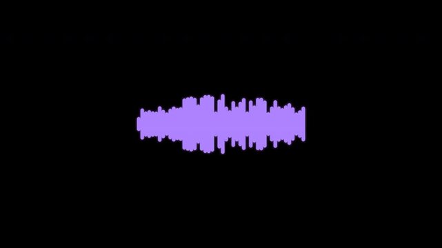 Animated Audio Equalizer Visualizer Overlay Alpha Channel 4K