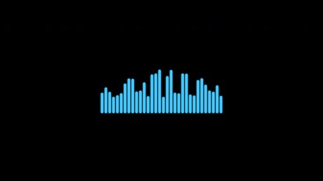 Animated Audio Equalizer Visualizer Overlay Alpha Channel 4K