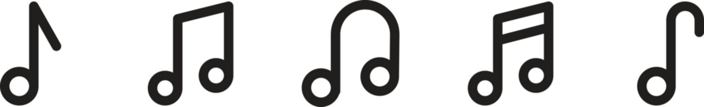 Music icon. Music notes icon set. Music notes symbol