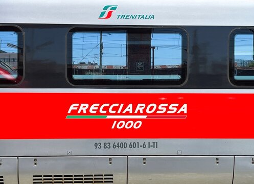 Rome, Italy. May 20, 2026. The frecciarossa, the high speed train in Taly.