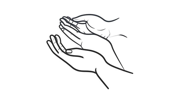 Hands Cupped Together in Gesture.
