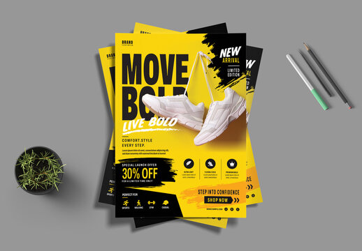 Sneakers Sale Promotional Flyer Template