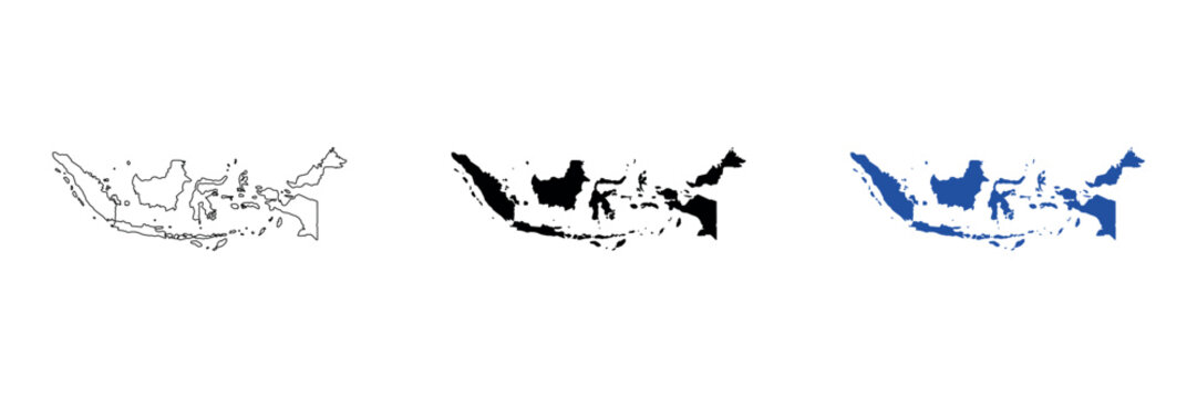 Map of Indonesia showing its archipelago nature and island geography