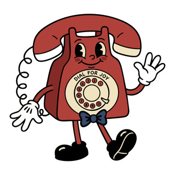 vector illustration of an old telephone