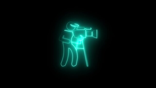 Glowing Simple plane icon, flay icon animation concept, simple flat plane animation. Airplane line path animation, Travel on airplane location map