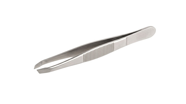 Metal tweezer Isolated on transparent background