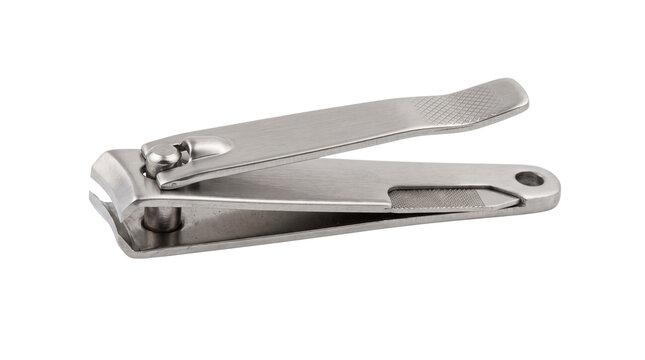 Stainless steel nail clipper Isolated on transparent background