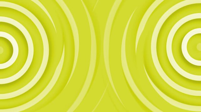 Abstract concentric circle background animation, Background with soft concentric circles on both sides and open space in the center