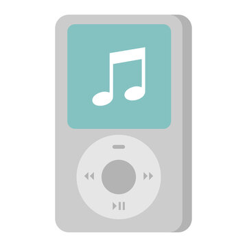 vector ipod music player icon clipart illustration