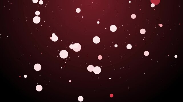 Abstract background with scattered dots and circles resembling falling snow or bokeh lights animation
