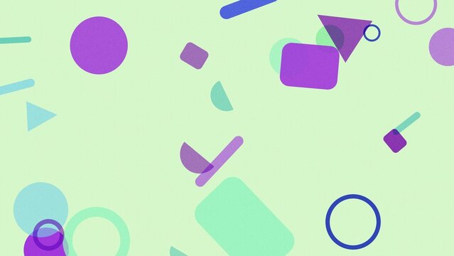 Geometric shapes, pastel colors, memphis design elements, abstract background