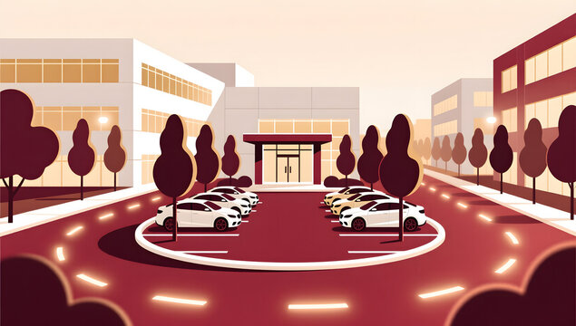 Urban Commute Shared Mobility Commercial Illustration Background