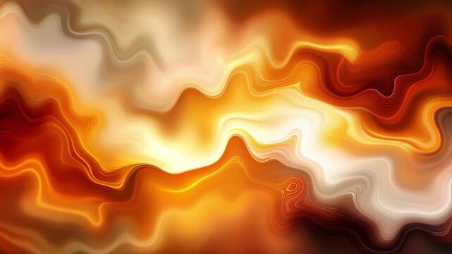 Abstract flowing molten waves in warm smooth layered gradients background animation