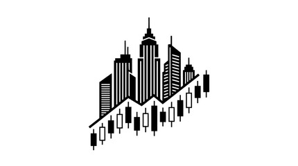 Fototapeta premium Cityscape with skyscrapers and buildings.