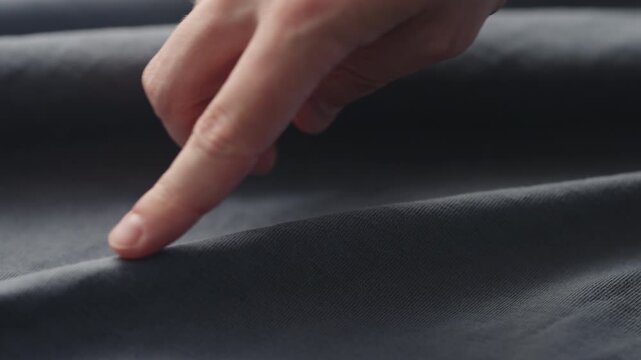 gray blue color cotton fabric for clothing closeup