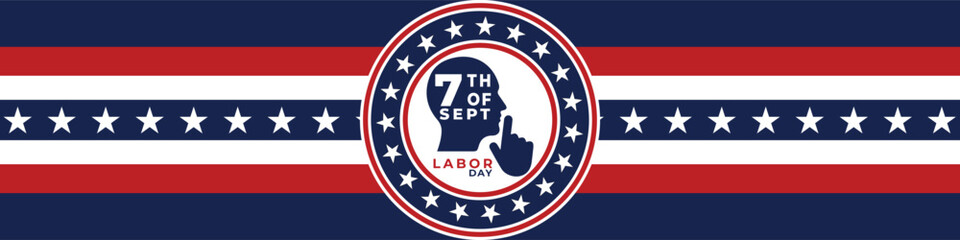 Abstract Labor day celebration banner template pack with usa flags, worker holiday greetings and editable story backgrounds © graphicvectry