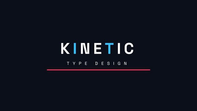 Kinetic type design animation sequence.