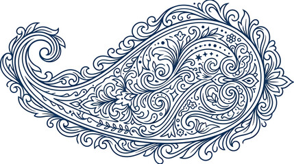 Intricate Paisley Design Vector Illustration © oval