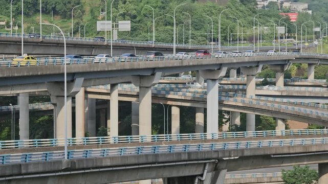 Huangjuewan interchange Overpass in Chongqing china