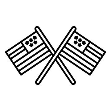 Double of america flag icon