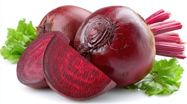 Fresh beetroot vegetable isolated on white background for culinary and healthy eating