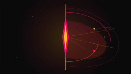 Abstract Geometric Space Orbit Minimalist Vector Illustration Design © Vecto