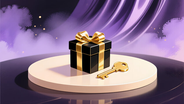 Key gift member benefit background