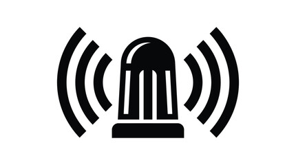wireless signal icon with dome silhouette communication technology network connectivity broadcast transmit © MdKabir