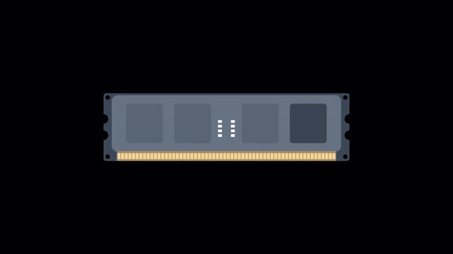 Computer RAM Data Pulse Processing Loop on Alpha Channel