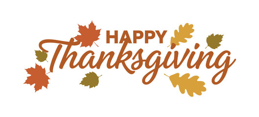 Happy thanksgiving wishes with colorful autumn leaves © KhandokerTanjum