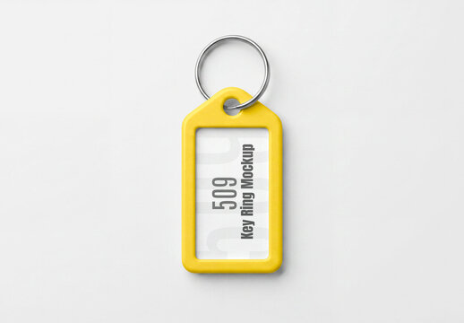 Plastic Key Ring Mockup