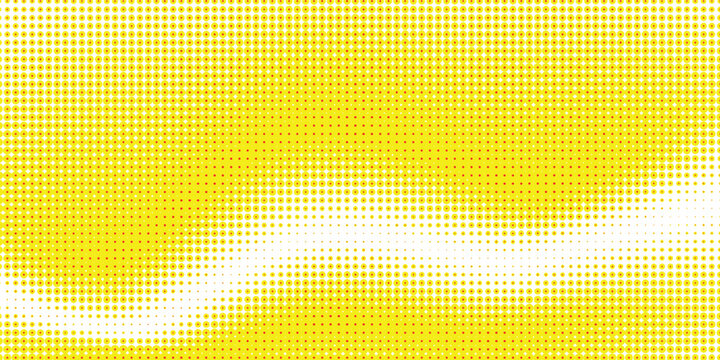 Abstract pop art background with vibrant yellow dot halftone pattern. Modern geometric retro comics style vector illustration graphic design asset.