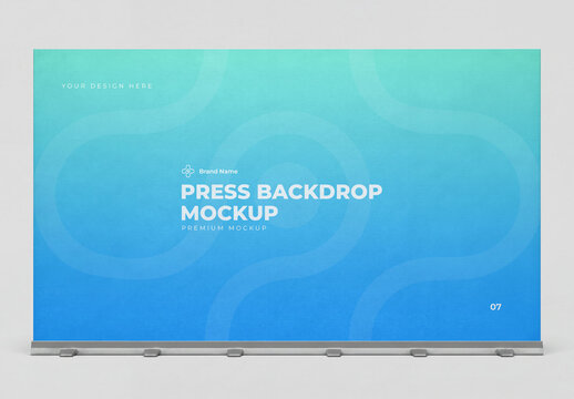 Large Press Backdrop Mockup