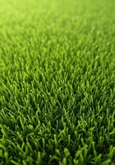 Obraz premium A detailed close-up of vibrant green artificial turf texture, showing neat synthetic blades for maintenance-free landscaping, neat, blade, lush