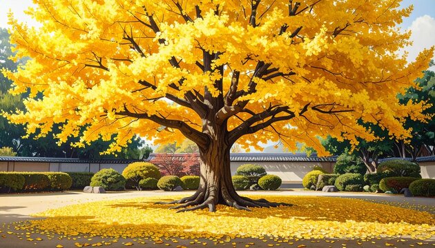 イチョウの絨毯」の写真素材 | 2,466件の無料イラスト画像 | Adobe Stock