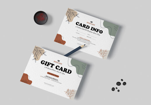 Gift Card Template Layout