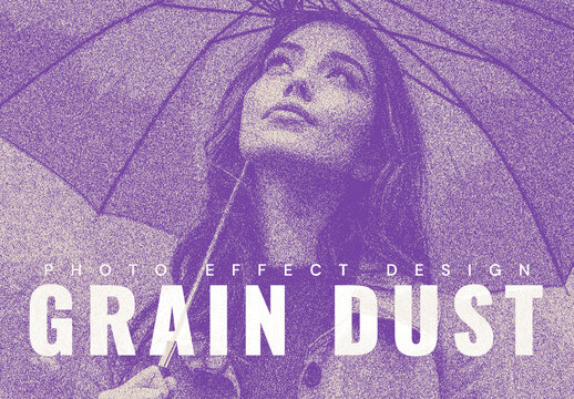 Grain Dust Photo Effect Mockup