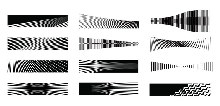 Collection of different  Racing car decals set, checkered flag stripes finish line motifs and speed lines vector collection for motorsport branding tuning stickers and racing.