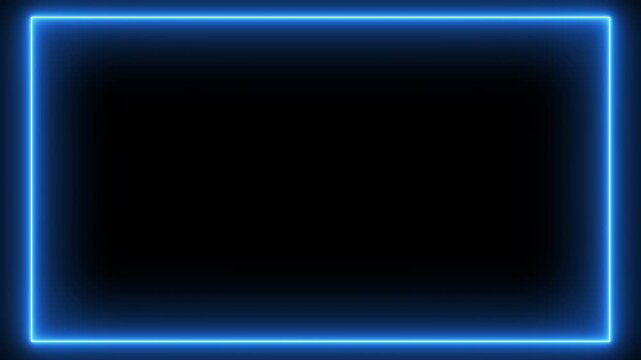 Minimal box outline reveal motion graphics. Square frame stroke animation clean border. rectangle outline animation.