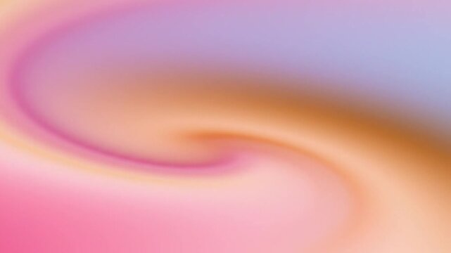 Abstract liquid gradient background featuring smooth wavy transitions between pastel pink, soft orange, and light purple tones. Minimalist blurred texture with organic flowing motion and soft blend.