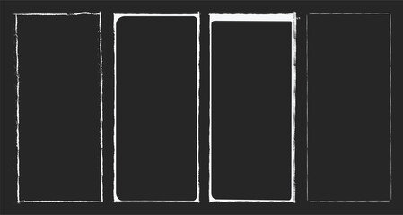 Frame grunge, Photo edges stroke rectangular frames with distinctive distressed borders, grunge textures and weathered appearance.eps © Sukman