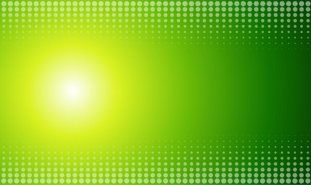 Modern green vector graphic with halftone pattern and copy space, bright green digital backdrop, vector illustration.