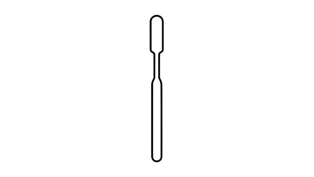 Laboratory pipette isolated on white background.