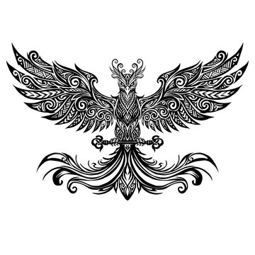 black and white tattoo