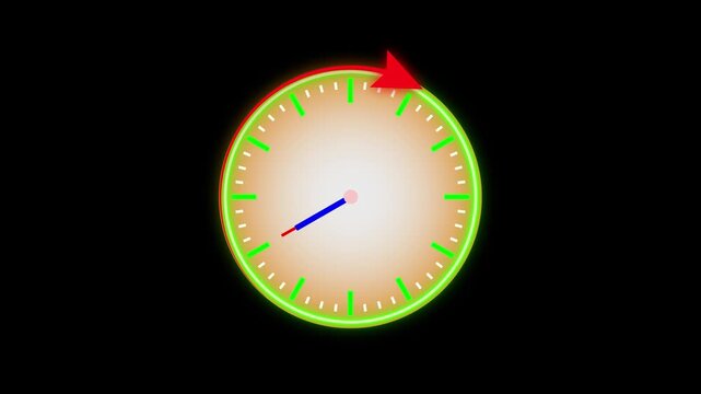 nice and unique round clock icon animation vidoe 4k in dark background 16 to 9 ratio vidoe futuze