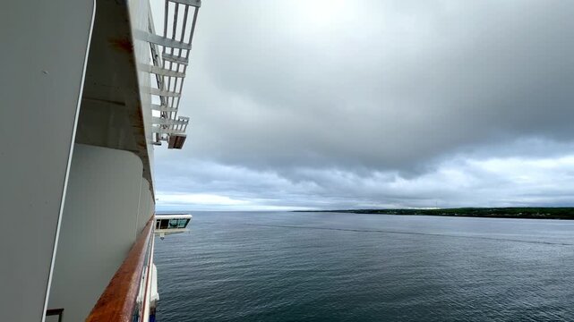 Sailing into Sydney, NS Canada harbor