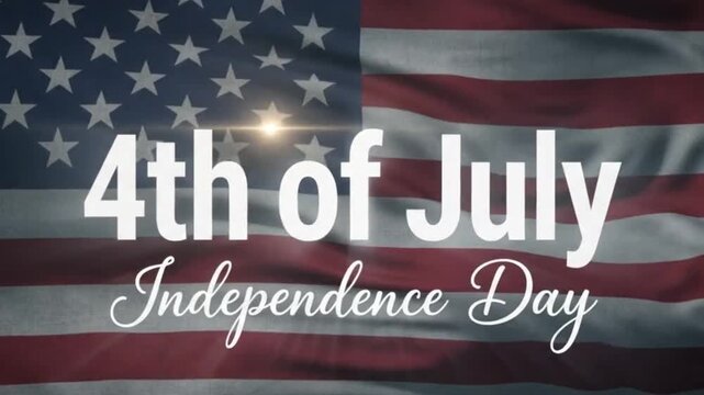 4th of july independence day celebration with american flag background