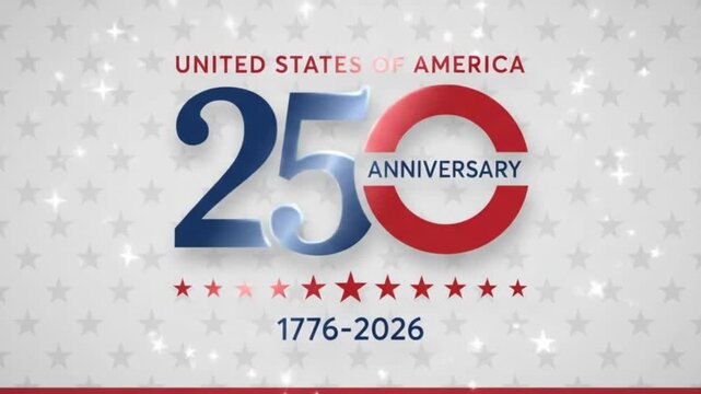 United states of america 250th anniversary commemorative graphic design