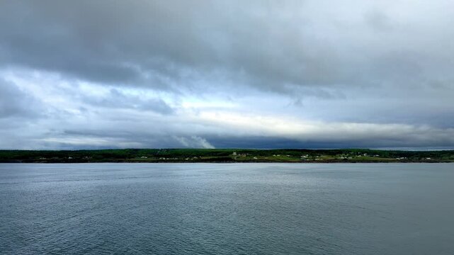 Sailing into Sydney, NS Canada harbor