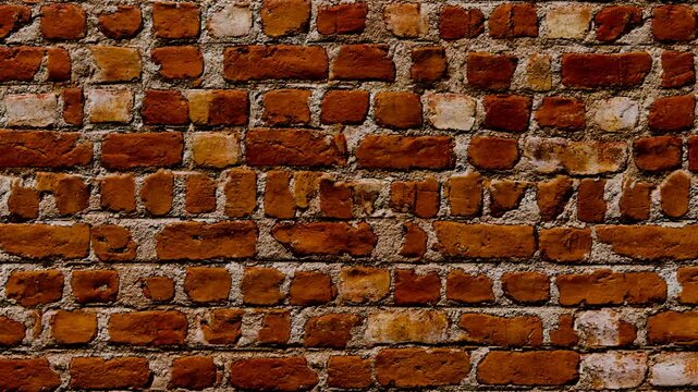 Vintage Red Brick Wall Texture Background - Rustic Industrial Architecture Backdrop
